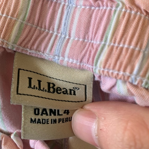 L.L. Bean Vintage Flowy Paper Bag Waist Pants | Rainbow Pattern | Small - Picture 7 of 7